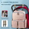 Sacs d'école Papa Maman Sac à dos multifonction Coussin d'air étanche Grande capacité Sac à couches pour soins de bébé Voyage facile avec organisateur pour enfants