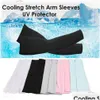 Arm Leg Warmers Hicool Cooling Sleeves Unisex Sports Sun Block Anti Uv Protection Driving Sleeve Ers 2Pcs/Pair Mk608 Drop Delivery Dhgcx