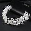 Haarspangen Hochzeit Haarband Stirnband Perlen Blumenschmuck Handgefertigte Accessoires Braut Kristall Krone Elegante Haarbekleidung Geschenke