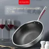 Pans Kitchen Stainless Steel Frying Pan Household Integrated Smokeless Non-stick Surface