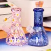 Atacado Rosa Mini Bong Heady Daisy Beaker Dab Rigs Downstem Perc Tubulação de Água Bubblers Azul Celestial Grosso Cachimbos de Cachimbo para Fumar