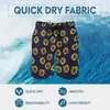 Short d'été imprimé tournesol pour hommes, pantalon court personnalisé, Vintage, séchage rapide, maillot de plage, grande taille