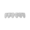 Grillz grilles dentaires Micro pavé cubique zircone argent couleur or dents grilles Hiphop Rocker Halloween glacé casquettes