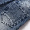 Jeans pour hommes Automne Hiver Rétro Hommes Do Old Patchwork Personnalité Rides Slim-Fit Pantalon Hip Hop Vêtements