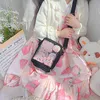 Sacs de soirée Kawaii Mini Tas Selempang pour Wanita Lucu PVC Transparan Kecil rose clair Ita Hitam Putih Bahu Telepon H214 230905