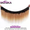 Haarbulk Monika Lurus Bundel Rambut Ekstensi T1B 30 Ombre Tidak Manusia 3 4 Buah Brasil menenun 230905