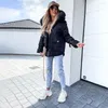 Women's Down Winter Artificial Fur Collar Parka Coat Jacket Fashion Hooded Thick Warm Cotton Soft Loose Snow Plus Size