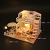 Doll House Accessories Creative Handmade DIY 3D Puzzle Pink Doll House Toys Children Girls Teenagers Onters 12birthday Gifts 230905