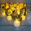 Andra evenemangsfestleveranser Eid Mubarak Star Moon Led Candle Light Ramadan Kareem Decoration Home Decor Islamic Muslim Party Supply Eid Al Adha Decor 230906