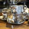 Cups Saucers European Retro Bar Creative Gift Sculpture Mug Matte Household Exquisite Face Water Cup Art Ceramic Coffee Dish Set Cute