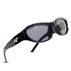 Güneş gözlüğü y2k punk kedi gözü küçük çerçeve retro uV400 steampunk gözlük moda trendy sokak kıyafetleri
