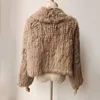 Damen Pelz Kunstpelz Damen Jacken Frauen Winter Gestrickter Echter Kaninchenfellmantel Lose Hohe Qualität Lose Natürliche Pelzjacke Langarm Luxus Echte Pelzmäntel 230906