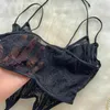 Women's Tanks American Retro Spicy Girl Strap Tank Top Summer Black Lace Mesh Hollow Out Embroidery Bra For Women 2023
