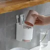 Set di accessori per il bagno Tazza magnetica Supporto a parete Portaspazzolino Portaoggetti per dentifricio Dispenser automatico per spremiagrumi Accessori per il bagno