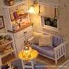 Doll House Accessories Diy Dollhouse Kit Diy Housedollhouse Miniature Furniture Mini House Children's Toy Gift Diy Dollhouse Wood Toys for Girls 230905