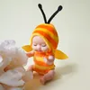 Poppen Boneka Tidur Bayi Kecil Simulasi Kelahiran Kembali Penenang 11 5CM Plastik Mainan Anak Perempuan en Aksesori Pakaian 230905