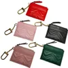 Unisex Designer Key Pouch Fashion Cow leather Purse keyrings Mini Wallets Coin Credit Card Holder 5 colors keychain with box277l