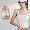 Yoga Outfit Sous-vêtements de sport pour femmes avec coussin de poitrine entraînement crop top élastique croix beau dos respirant antichoc course fitness soutien-gorge