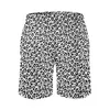 Pantalones cortos para hombres Tablero de verano Animal Correr Blanco y negro Estampado de leopardo Pantalones cortos de playa Bañadores de natación de secado rápido ocasionales Tamaño grande