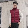 Gilets pour hommes 2023 Mode automne hiver veste sans manches fermeture éclair vers le bas gilet chaud col montant surdimensionné bouffant hommes L96