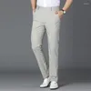 Pantalons pour hommes été 2023 coton lin respirant classique décontracté hommes mince droite Sim Fit affaires taille haute pantalon