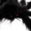 Other Event Party Supplies 1Pcs 30cm 50cm 75cmSuper big plush spider made of wire and plush black and multicolour style for party or halloween decorations 230906