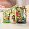 Docka hus tillbehör diy vårmöte blommor doll hus möbler barn vuxna miniatyr dollhus trä kit leksak dg154 födelsedagspresent konst 230905