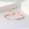 Braccialetti a maglie LIEBE ENGEL Bracciale di lusso in oro rosa Donna Catena di moda con strass Bracciale da sposa Accessori per gioielli da sposa Regali