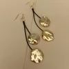 Boucles d'oreilles pendantes KKGEM 20mm pièce d'eau douce perle plaqué or argent crochet femmes boucle d'oreille