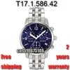 Nowy w 2016 r. Pasku chronografu Menów Sapphire Sapphire Model T17 1 586 52 100% Oryginalny Szwajcarski Ruch ETA T17158652 T305Y