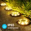 4st Solar Ground Lights 16LED utomhus IP65 Vattentät 2V 100MA Laddning för Yard Fence Path Patio Step Garden Decoration