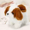 Realistisch pluche simulatie slimme hond genaamd wandelen knuffel elektrisch pluche robothond peuterspeelgoed voor kerstcadeau J220729 ZZ