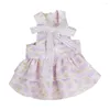 Vêtements pour chiens Jupe pour animaux de compagnie Élégant Chiot Floral Princesse Robe Bow Tie Costume Fournitures Mignonnes