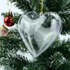 Christmas Decorations 10pcs Transparent Open Plastic Christmas Ornament Ball Clear Bauble for Xmas Party Kids Gift Present Box Decorations 230905