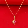 Pendentif Colliers Corée Gold 24K Collier Electroplaqué Corindon Rouge Pour Femmes Engagement Bijoux Cadeau