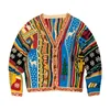Męskie swetry Spring Kolny sweter w stylu retro dla mężczyzn Knity SWEAT Cardigan Fashion Color Vneck Płaszcz 230905