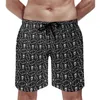 Men's Shorts Skull Hearts Board Print Big Size Short Funny Crossbones Males Pants Comfortable