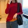 Kobiety swetry kobiety pullover okrągły sweter w swetrze jesienne i zimowe długie rękawki 2023 Top Black Cardigan