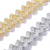 Mens 15MM Baguette Diamonds Cuban Link Chain Necklace Cubic Zirconia Jewelry Cuban Choker 16inch24inch ZZ