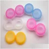 Packing Boxes Wholesale Empty Clear Contact Case Many Colors Dual Double Soaking Storage Box Drop Delivery Office School Business Ind Dhu49