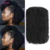 Human Hair Bulks Afro kinky krullende synthetische vlechthaarextensies voor doe -het -zelf voortens Cosplay 10 inch 50 g/pc's voor dreadlocks Twist Braids Hair 230906