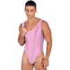 Body Shapers pour hommes Mens Pool Party Maillots de bain Formation Natation Yoga Danse Fitness Lingerie Body Gymnastique Maillot de bain Brillant Dos nu