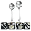 Dinnerware Sets 2 Pcs Metal Spoons Stainless Steel Rice Kitchenware Serving Western Buffet Banquet