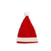 Baretten Baretten Gebreide Baby Kerstmuts Schattig Navidad Pompom Volwassen Kind Zachte Muts Kerstman Jaar Kid Gift Xmas Versieren 2023