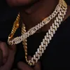 Dropshipping Ankunft Feine Hip Hop Schmuck 15mm 925 Sterling Silber Vvs Moissanit Diamant Iced Out Cuban Link Kette für männer