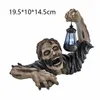 Autres fournitures de fête d'événement Horreur Zombie Lantern Halloween Ornements Résine Zombie Sculpture Statue Artisanat Décorations pour cour extérieure pelouse jardin 230905