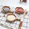 Plates 50pcs Wood Condiment Dish Plate Creative Flower Shape Seasoning Sauce For Home Kitchen Party Bowl Tool