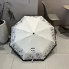 Luxe Designer Opvouwbare Paraplu Regenbescherming Heren Dames Parasol Meisjes Waterdichte Automatische Reizen Zonnescherm Paraplu's