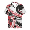 Men's Casual Shirts 2023 Summer Suitable For Tourism Loose Short-Sleeved V Neck Tattoo Print Mens Designer Clothes