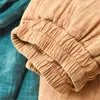 Spodnie damskie Johnature Women Vintage Line Bloomers Solidny kolor ciepły elastyczna talia 2023 Autumn Winter Losoe